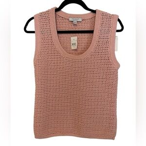 NWT Ann Taylor Weekend SzXS Baby Pink Loose Knit Tank Top